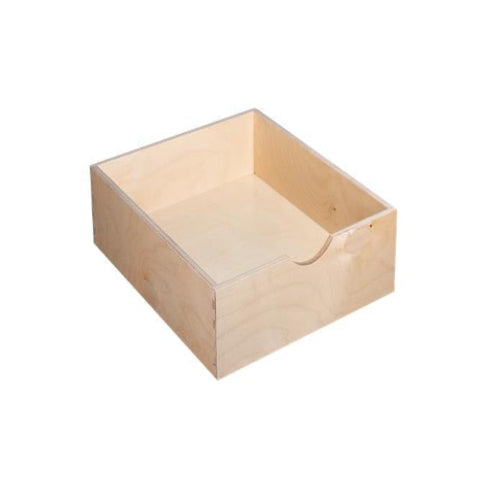 Wooden drawer on a white background